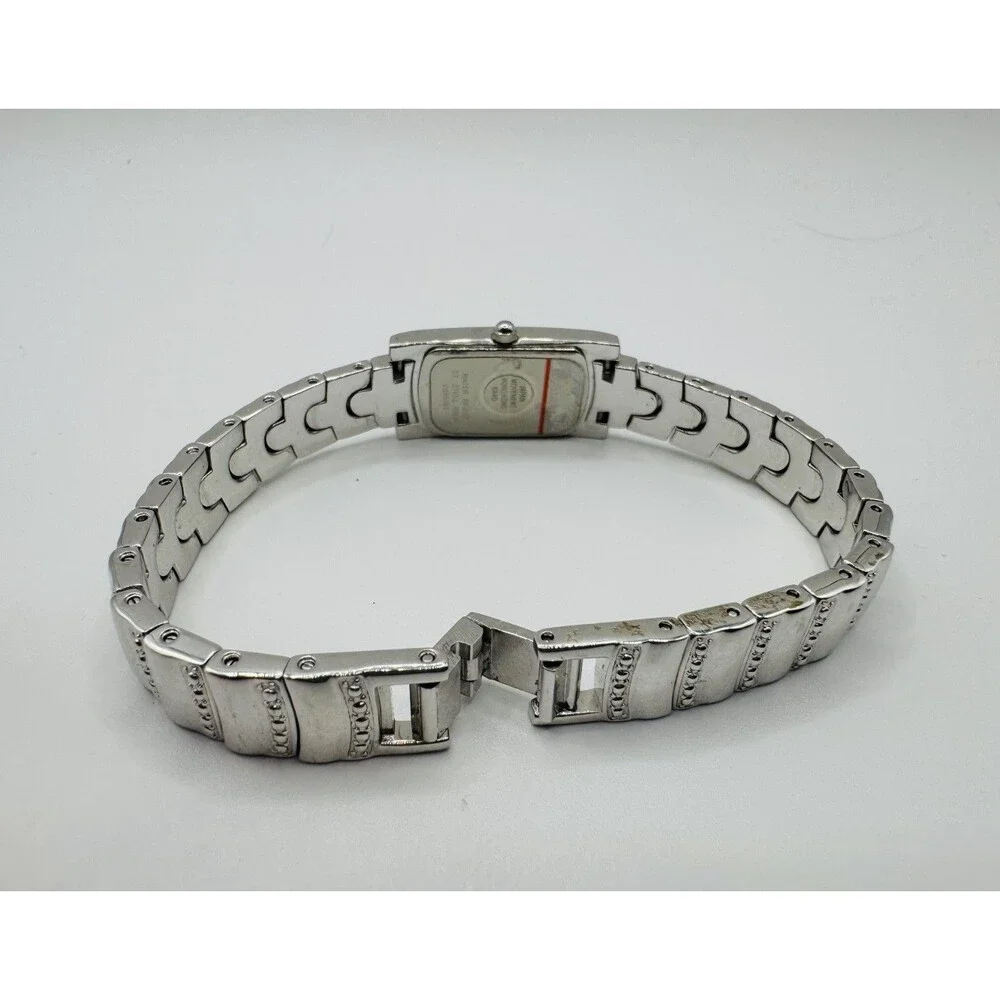 Bulova Rectangular Crystal Bracelet Watch Japan Movement Mother of Pearl Dial - Picture 7 of 7